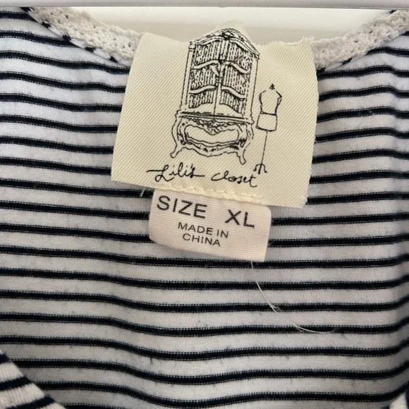 Striped Black and White romper - Picture 2 of 2